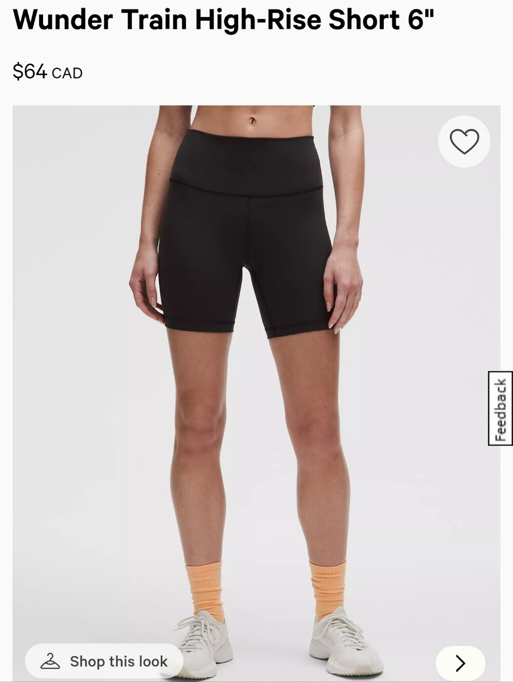 High-Rise Short 6" - Black